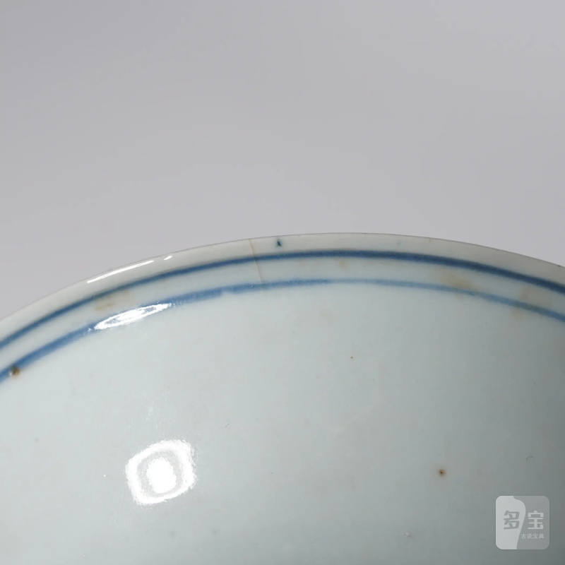 明晚期 景德镇古渡青花螭龙图碗 - 图9